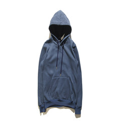 Shawn Yue tide brand casual hooded head color sweater couples dress coat thickness of male and female adolescents. S Navy Blue (thick)