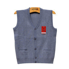 The old man in the autumn and winter waistcoat dad V wool cardigan sweater sweater vest led the old man 180/120 Light grey