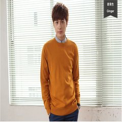 17 new winter and autumn V men's cashmere sweater, knitted sweater, pure color Pullover Sweater, round collar package 175/88A Ginger in round neck