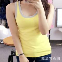 2017 autumn and winter big code body shaping sleeveless underwear for warm underwear, women add thick base, wear warm coat Big code: less than 145 catties Bright yellow