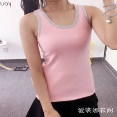 2017 autumn and winter big code body shaping sleeveless underwear for warm underwear, women add thick base, wear warm coat Big code: less than 145 catties Pink