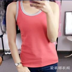 2017 autumn and winter big code body shaping sleeveless underwear for warm underwear, women add thick base, wear warm coat Big code: less than 145 catties Watermelon Red