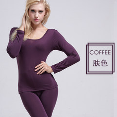 Modal warm underwear lady tight Cotton Long Johns thin body cotton sweater female underwear set Two sets of underwear, five sets to send a set Big U coffee before and after