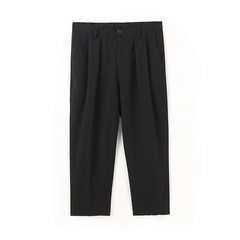 SimpleProject Seiko cone type nine pants trousers loose wide leg pants and minimalist XS Black (1702)