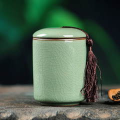 Tea pot, ceramic size, Longquan celadon sealing jar, purple sand storage jar, convenient tea pot, tea packing box Di punch'ong