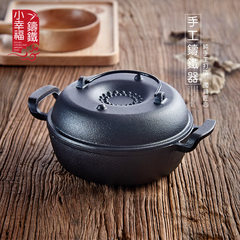 New thickening, cast iron sweet potato pot, baked sweet potato pot, Japanese barbecue pot, potato, corn, chestnut, pig iron pot Diameter 22cm (gloves)