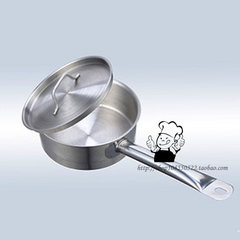 Stainless steel composite bottom pot pot single handle milk pot juice Hotel short kitchen skillet stew cooker Diameter 160xH60x thickness 0.8