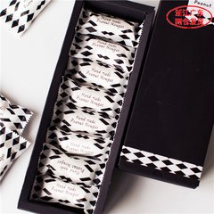 Black and white plaid nougat candy bag seal solid black box cookies in box box 10 from the sale black