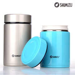 Water vacuum cup can be put in the bag glass beaker stew pot stuffy stainless steel couple large capacity water glass Blue [400ML]