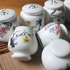 Jingdezhen ceramic matt glaze tea pot size sealed Ding matt white 22 mini portable travel Chinese knot (trumpet)