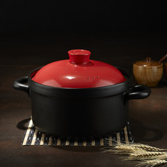 Casserole stew fire resistant household gas soup casserole pot rice soil Bibimbap special stone pot The pot of red 6L