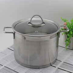 The export of Belgian 18-10 stainless steel pot soup pot stew pot boil stew deep pot bottom roll 24CM Single pot 1