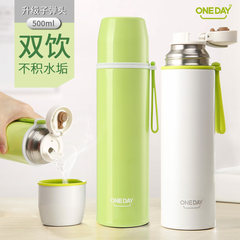Authentic ONEDAY stainless steel thermos cup, portable cup for men and women, vacuum cup for students, accompanying cup for students white
