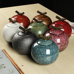 Fambe in Yi tea special offer large Pu'er Tea tank cork ceramic storage tank tea packing box orange