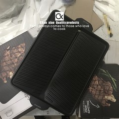 South Korean exports inventory nonstick grill steak household rectangular dribbling oil guide hole