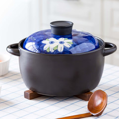 Monthly. A woman's Japanese high temperature ceramic pot soup pot stew casserole porridge pot series 4L casserole (orange heart)