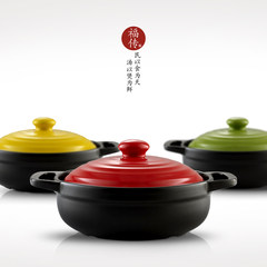 Korean Bibimbap baozaifan special small casserole stew stew pot ceramic health dry pot fire resistant 1L red
