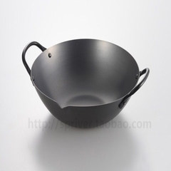 Japan originated COOK-PAL Kyrgyzstan high density stainless iron double handle wok Chinese pot Guangdong pot Thirty-three