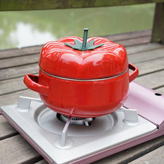 Fat Dragon 18cm 2L enamel pot ears thickened tomato household electromagnetic furnace gas general