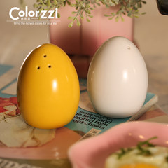 Kellogg, egg type seasoning and ceramic seasoning with salt pepper pot creative kitchen condiment bottles yellow