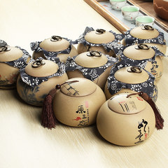 Medium coarse pottery tea pot, ceramic tea pot sealed tank, medium Pu'er tea packaging box custom wholesale Dwelling in the Fuchun Mountains