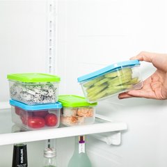 方形保鲜厨房食物保鲜盒冰箱保鲜收纳盒 密封盒套装密封罐 2个装 颜色随机2个装