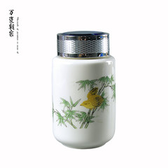 Chaozong porcelain million straight honey pot sealed cans ointment cans solid yuan paste container storage tank of liquid ceramic pot Liquid can straight pot orchid