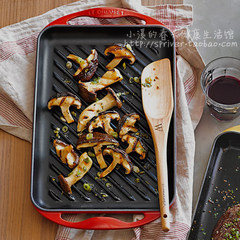French Le Creuset rectangular cast iron pan / frying pan steak pot gules