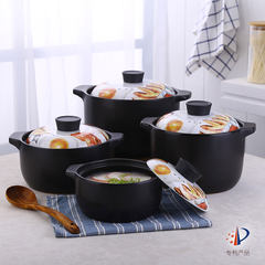 The creative flame high temperature ceramic ceramic casserole soup stew pot rice noodle cooking mini home Warm heart life (casserole) 5.5L (6-7 people)