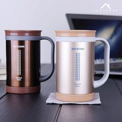 Jiashi kitchen stainless steel mug with a handle to portable high-end business men office tea cup cup silvery