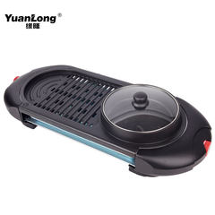 Korean electric oven, household electric barbecue dish, double control switch, chafing dish, barbecue stove, smokeless non stick baking dish