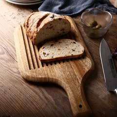 Wooden pallet, European zebra band handle, bread plate, breakfast dish, kitchen fruit dish groove easy to clean Zebra wood bread board