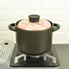 High temperature ceramic pot soup casserole stew porridge pot rice milk pot fire gas milk pot Maple Leaf casserole 2.5L