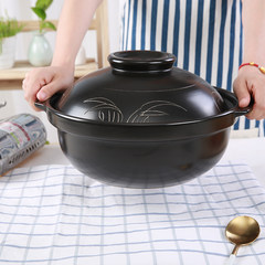 [the] Jade Spring household ceramic casserole stew soup casserole soup pot to heat the fire Tycoon (capacity 5.56L for 3-5 people)