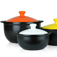 Korean ceramic pot soup casserole casserole ears ceramic cooker pot stew casserole special offer free shipping Yellow 3.5L