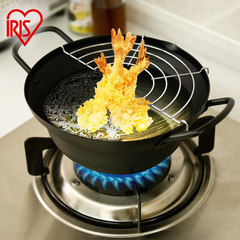 IRIS IRIS imported from Japan 20cm frying pan fried fish meatball tempura with stainless steel oil filter bracket black
