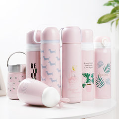 Lovely fresh girl, thermos cup, super sprout girl, Korean literary and artistic cup, Korean adult Mini braised cup Girl's Pineapple cup