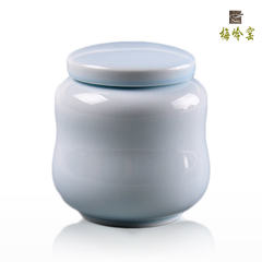 Chaozong porcelain ceramic tea pot features million sealed tank storage tank celadon tea powder green color small pot Drum tank (Fen Qing)