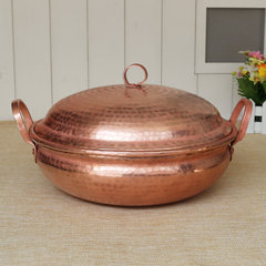 The copper copper copper pot casserole thickened handmade copper pot copper copper copper kettle wok pot pot XL 36cm