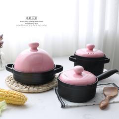 Ceramic casserole stew soup soup fire stew high temperature dry household mini Korean Milk pot French kettle