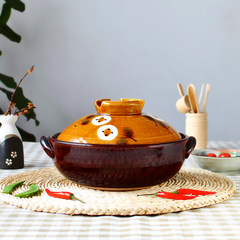 Japanese food drawahouse eternal burning soup pot stew pot painted yellow Caitu pot casserole soup pot 9 Japanese Number 9 3.4L (5 people eating)