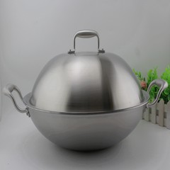 Exported to Germany 18/10 stainless steel wok, frying pan, five layers of steel, no coating electromagnetic oven gas general 36