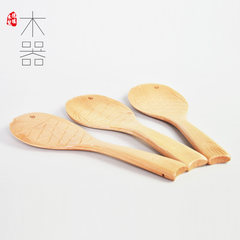 Wooden nonstick special wooden shovel shovel Steamed Rice cooker sticky rice rice shovel wooden shovel fanpiao shipping Log color