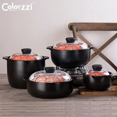 Kellogg, Japanese fire resistant ceramic pot stew casserole casserole soup pot pot household health Crab milk pot 1 liters
