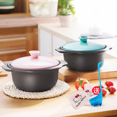 SUPOR 1.5/2.5/3.5/4.5L household ceramic casserole stew soup casserole stew pot of soil health 1.5L black lid (1-2 people use)