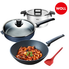 WOLL Germany imported elegant diamond series wok, non stick pan set, pot set combination gas cooker cooker