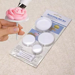 - -pcs rose carline needle receptacle tray decorating mouth turn flower DIY sugar cake mold