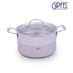 Germany GiPFEL304 stainless steel pot boiling stew stew pot soup without coating pot 18cm 24cm Bright white [simple packaging] -340ML