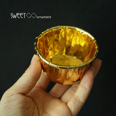 Disposable paper cup Tuomafen high-temperature Cupcake bottom gold paper holder silver cup holder 28. Golden