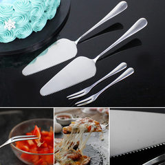 Stainless steel knife and fork cake birthday cake knife blade pizza pastry fork fork fruit cakes baking tools Stainless steel pastry fork